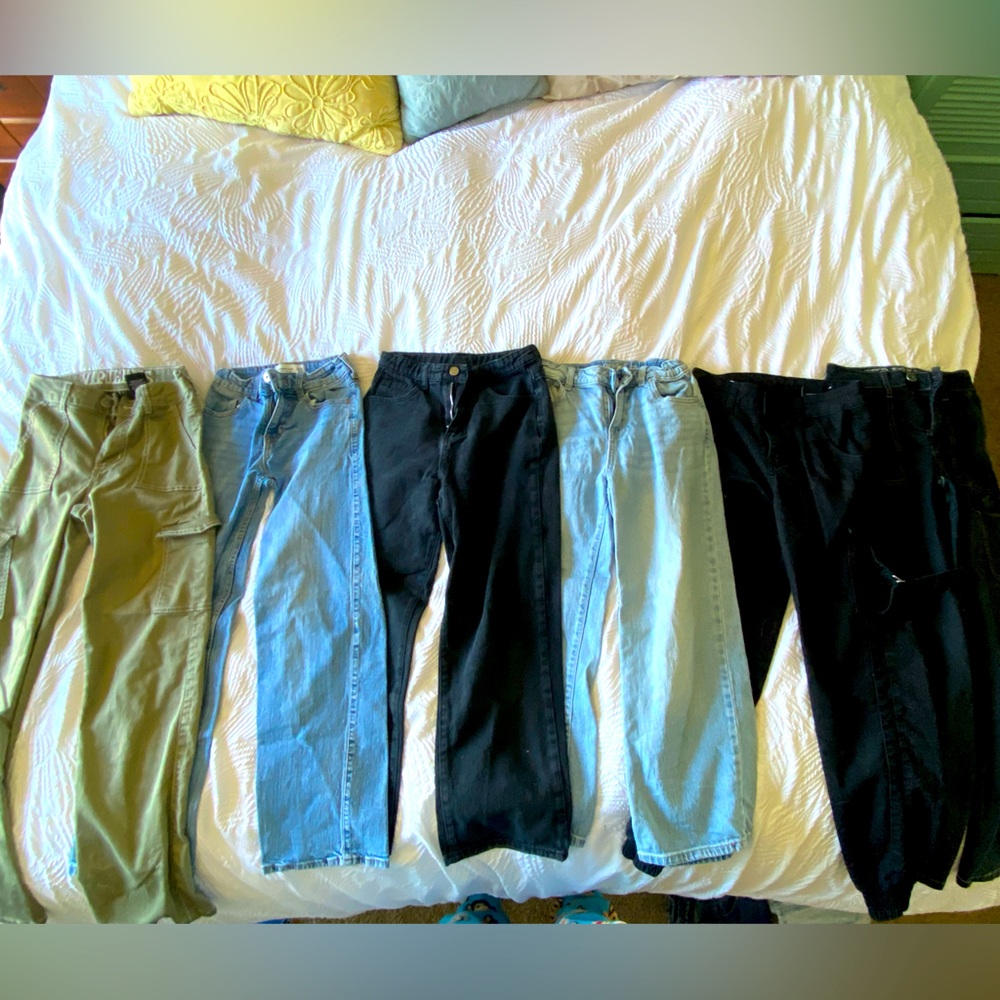 Girls 10/12 Pants Pack Of 6